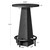 Bar Table, 37.4" High Round Pub Table for Small Bars, Dining Room, Kitchen, Black (Only Table)