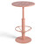 42" Tall Modern Industrial Bar Table-23.6" Dia Round Metal Top Standing Pub Cocktail Bistro Table-Indoor Outdoor Patio-Commercial Grade, Heavy Duty (Peach-Pink)