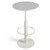 42" Tall Modern Industrial Bar Table-23.6" Dia Round Metal Top Standing Pub Cocktail Bistro Table-Indoor Outdoor Patio-Commercial Grade, Heavy Duty (White)