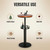 42" Tall Rustic Industrial Bar Table with Storage-19.68" Dia Round Wooden Top Metal Bar Height Adjustable Standing Pub Table-Dining Room Cocktail Bistro Table