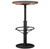 42" Tall Rustic Industrial Bar Table 19.68" Dia Round Wooden Top Metal Frame Height Fixed Standing Pub Dining Room Bistro Cocktail Table, Black & Brown