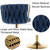 Gold Velvet Bar Stools Set of 6, Swivel Counter Height Bar Stools with Back, Adjustable Woven Barstools for Kitchen Island, Pub, Club (Blue)