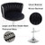 Velvet Bar Stools Set of 2, Swivel Counter Height Bar Stools with Back, Adjustable Woven Barstools for Kitchen Island, Pub, Club (Black)