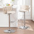 Velvet Bar Stools Set of 2, Swivel Counter Height Bar Stools with Back, Adjustable Woven Barstools for Kitchen Island, Pub, Club (Beige)