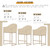 Counter Height Bar Stools Set of 2,Modern Counter Height Bar Stools,PU Leather Upholstered Barrel Barstools with Backs,26'' Kitchen Island Chairs,Metal Black Frames,Beige White Leather