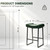 Modern Bar Stools Set of 4 for Kitchen Counter 24 inch Counter Height Backless Barstools with Upholstered Faux Leather Saddle Seat and Metal Frame Industrial Bar Chairs, Dark Green