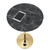 24" Round Cocktail Bar Table with Metal Base, Tall Bistro Pub Table, Counter Bar Height Table for Kitchen, Dining Room, Living Room, Easy Assembly, Black&Gold