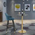 24" Round Cocktail Bar Table with Metal Base, Tall Bistro Pub Table, Adjustable 27.9"-35.4" Counter Bar Height for Kitchen, Dining Room, Living Room, Easy Assembly, Black&Gold