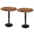 2 Pcs Bar Table, Height-Adjustable Round Pub Table 27-35.4 Inches with Sturdy Base, Modern Style, Easy to Assemble, Suitable for Small Space, Rustic Brown and Black BF58BTP201G1