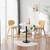 Bar Table, Height-Adjustable Round Pub Table 27-35.4 Inches with Sturdy Base, Modern Style, Easy to Assemble, Suitable for Small Space, White BW58BT01G1
