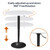 Bar Table, Height-Adjustable Round Pub Table 27-35.4 Inches with Sturdy Base, Modern Style, Easy to Assemble, Suitable for Small Space, White BW58BT01G1
