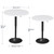 Bar Table, Height-Adjustable Round Pub Table 27-35.4 Inches with Sturdy Base, Modern Style, Easy to Assemble, Suitable for Small Space, White BW58BT01G1