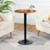 Bar Table, Height-Adjustable Round Pub Table 27-35.4 Inches with Sturdy Base, Modern Style, Easy to Assemble, Suitable for Small Space, Rustic and Black BF58BT01G1
