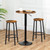 Bar Table, Height-Adjustable Round Pub Table 27-35.4 Inches with Sturdy Base, Modern Style, Easy to Assemble, Suitable for Small Space, Rustic and Black BF58BT01G1