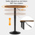 Bar Table, Height-Adjustable Round Pub Table 27-35.4 Inches with Sturdy Base, Modern Style, Easy to Assemble, Suitable for Small Space, Rustic and Black BF58BT01G1