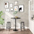 Bar Table, Height-Adjustable Round Pub Table 27-35.4 Inches, Cocktail Table with Sturdy Base, Modern Style, Easy to Assemble, Suitable for Small Space, Black BK58BT01G1