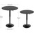Bar Table, Height-Adjustable Round Pub Table 27-35.4 Inches, Cocktail Table with Sturdy Base, Modern Style, Easy to Assemble, Suitable for Small Space, Black BK58BT01G1