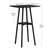 Bar Table, 2-Tier High Top Pub Table, Counter Height Table with Storage, Small Kitchen Dining Table, 36.6" High Bar Table for Living Room Party, Easy to Assemble, Black BB51BT01