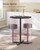 Round Cocktail Table, High Top Bar Pub Table with Metal Frame and Cross Base, for 2-3 People, Modern, Easy to Assemble, 23.6 x 23.6 Inches, Ebony Black ULBT361B01V1