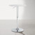 23.6" Round Bar Table, Adjustable Height Bar Table, Modern Cocktail Tables with MDF Top and Metal Base, Bistro Pub Tables Suitable for Cafe, Kitchen Island, Bar Counter, White