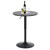 23.6" Round Bar Table, Adjustable Height Bar Table, MDF Top with Metal Pole Support and Base, Cocktail Tables, Bistro Pub Tables, Suitable for Cafe, Kitchen Island, Bar Counter, Black