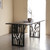 Table Legs 28 inch, Metal Dining Table Base, Heavy Duty Desk Legs,Industrial Modern Furniture Legs Set of 2 with Laser Engraving Design (B)