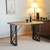 Table Legs 28 inch, Metal Dining Table Base, Heavy Duty Desk Legs,Industrial Modern Furniture Legs Set of 2 with Laser Engraving Design (A)