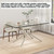 30 Inch Metal Table Base for Dining Room, Heavy Duty Table Legs for Glass, Marble, and Wood Tops, Furniture Legs for Home,Kitchen,Office (Silver)