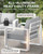 Oversized Aluminum Outdoor Furniture Set, Extra Large Patio Furniture Sofa Set 4.8” Widened Armrest & Ultra-Thick Cushions, 4 Pcs Modern Patio Sectional for Backyard, Porch, White