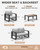 Oversized Aluminum Outdoor Furniture Set, Extra Large Patio Furniture Sofa Set 4.8” Widened Armrest & Ultra-Thick Cushions, 4 Pcs Modern Patio Sectional for Backyard, Deck, Gray