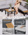 ZANDOR Aluminum Outdoor Patio Furniture Set, Movable Backrest Modular Sectional Sofa Set, Metal Conversation Set with 4-inch Thick Cushion for Garden Backyard Porch, 2 Single Sofas, Grey