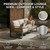 Aluminum Outdoor Patio Furniture Set, 4-Piece Metal Modern Outside Sectional Conversation Lawn Furniture with Coffee Table & Washable Thick Cushions,Seating Sofa for Garden/Backyard/Porch Grey
