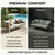 Aluminum Outdoor Patio Furniture - 2 Pcs Armchair, All-Weather Metal Modern Outside Furniture with Washable Thick Cushion for Garden/Backyard/Porch, Silver