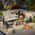 Aluminum Patio Furniture Set 5 Seats, Oversized Outdoor Sectional with Washable Thick Cushions, Coffee Table, Patio Conversation Sets for Porch, Balcony, Deck