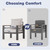 Aluminum Patio Furniture Set 4 Seats, Oversized Outdoor Sectional with Washable Thick Cushions, Coffee Table and Waterproof Cover, Patio Conversation Sets for Porch, Balcony, Deck