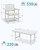 Outdoor Dining Table for 6, 67" Rectangle Patio Dining Table with Umbrella Hole, White