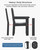 7-Piece Outdoor Dining Set, HDPE All-Weather Patio Table and Chairs Set for 6, Outdoor Patio Furniture Sets with Umbrella Hole for Outside, Deck, Backyard, Garden (Black)