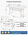 5-Piece Outdoor Dining Set, HDPE All-Weather Patio Table and Chairs Set for 4, Outdoor Patio Furniture Sets with Umbrella Hole for Outside, Deck, Backyard, Garden (White)