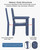 5-Piece Outdoor Dining Set, HDPE All-Weather Patio Table and Chairs Set for 4, Outdoor Patio Furniture Sets with Umbrella Hole for Outside, Deck, Backyard, Garden (Navy Blue)