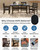 5-Piece Outdoor Dining Set, HDPE All-Weather Patio Table and Chairs Set for 4, Outdoor Patio Furniture Sets with Umbrella Hole for Outside, Deck, Backyard, Garden (Black)