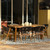 7-Piece Patio Dining Set Outdoor Furniture Rectangular Table and Chairs Set with Aluminum Frame and Teak-Finish for Garden Deck Backyard Kitchen Deep Teak Outdoor Set