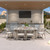 7-Piece Patio Dining Set Outdoor Furniture Rectangular Table and Chairs Set with Aluminum Frame and Wicker Rattan for Garden Deck Backyard Kitchen Champagne Outdoor Set
