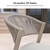 7-Piece Patio Dining Set Outdoor Furniture Rectangular Table and Chairs Set with Aluminum Frame and Wicker Rattan for Garden Deck Backyard Kitchen Champagne Outdoor Set