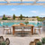 Patio Dining Set for 6 Furniture Set Aluminum Rattan Wicker Patio Table and Chairs Set for Lawn Backyard Deep Teak