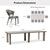 11-Piece Patio Dining Set Outdoor Furniture Rectangular Table and Chairs Set with Aluminum Frame and Wicker Rattan for Garden Deck Backyard Kitchen Gray Outdoor Set