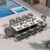 11-Piece Patio Dining Set Outdoor Furniture Rectangular Table and Chairs Set with Aluminum Frame and Wicker Rattan for Garden Deck Backyard Kitchen Gray Outdoor Set