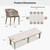 11 Pieces Outdoor Dining Set Patio Table and Chairs Set Aluminum Wicker Rattan Patio Furniture Set for Lawn Garden Backyard Champagne