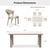 11-Piece Patio Dining Set Outdoor Furniture Rectangular Table and Chairs Set with Aluminum Frame and Wicker Rattan for Garden Deck Backyard Kitchen Champagne Outdoor Set