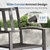 9 Pieces Outdoor Dining Set for 8, 60” Square Black Metal Table with Umbrella Hole & Stackable Iron Chairs, Large Outside Furniture Set for Patio, Deck, Yard, Porch