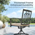 5 Pieces Outdoor Dining Set for 4, 37" Black Square Wrought Iron Table with Umbrella Hole & Metal Swivel Chairs with Cushions, Outside Furniture for Patio, Deck, Yard, Porch